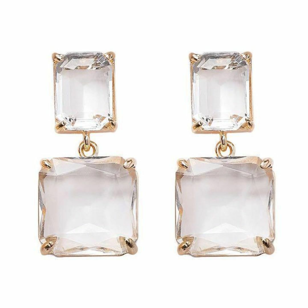 double square clear pierce R2022 レディースのアクセサリー(ピアス)の商品写真