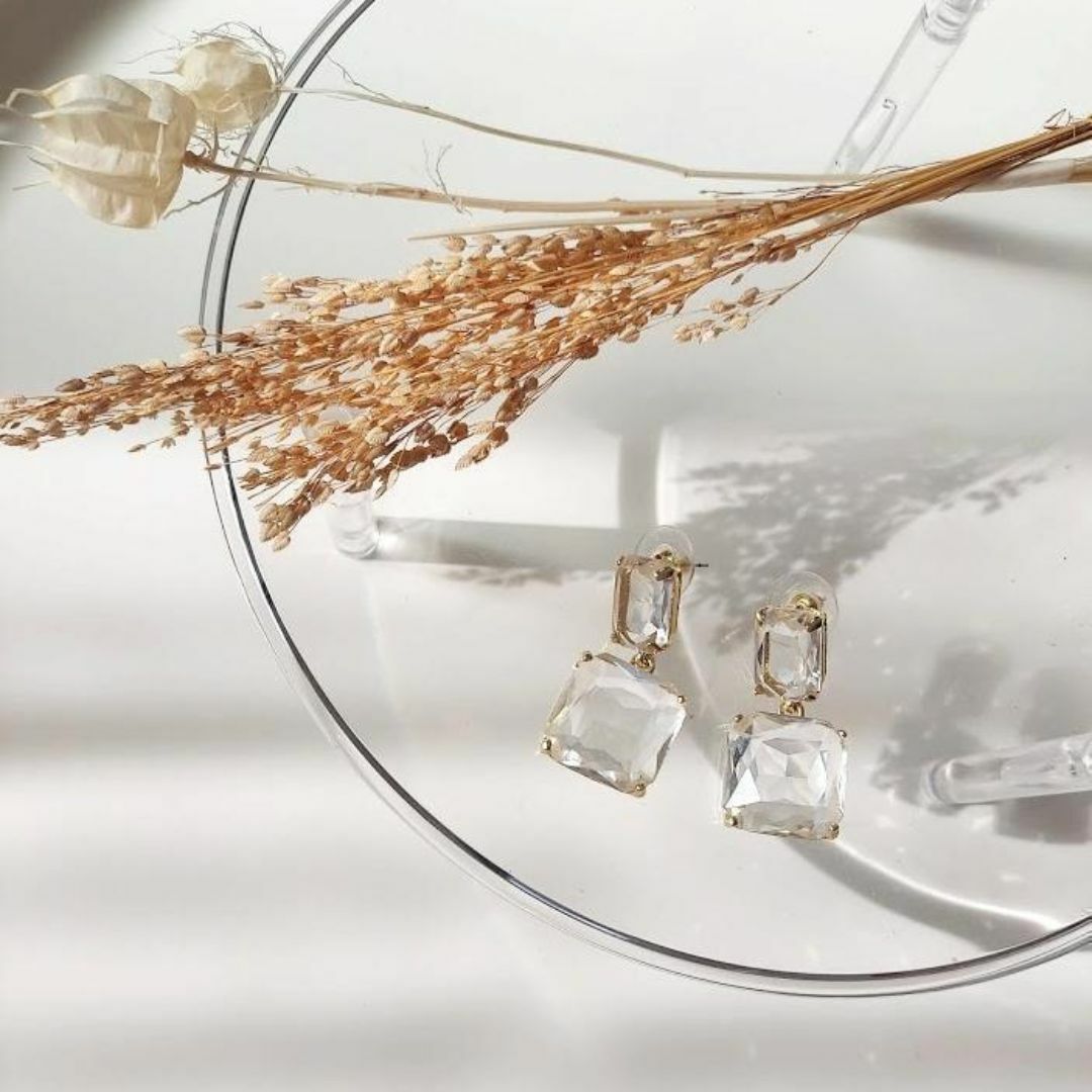 double square clear pierce R2022 レディースのアクセサリー(ピアス)の商品写真