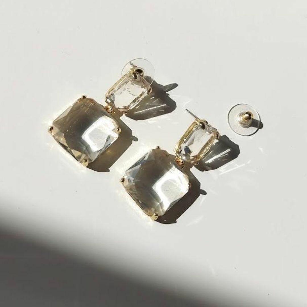 double square clear pierce R2022 レディースのアクセサリー(ピアス)の商品写真