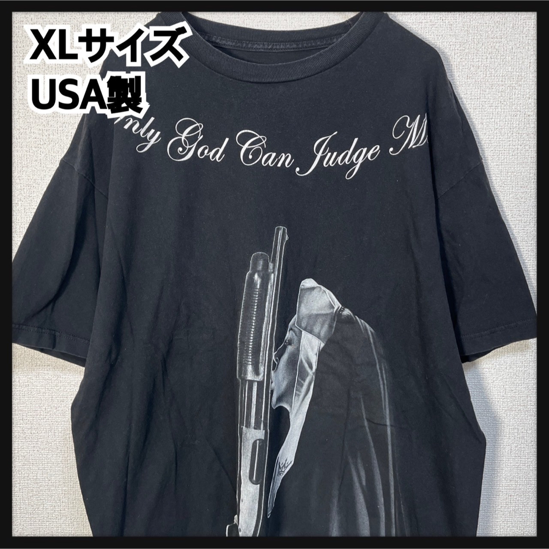 【USA製】半袖Tシャツ　シスター　ガン　銃　修道院　ブラック　デカプリント47 メンズのトップス(Tシャツ/カットソー(半袖/袖なし))の商品写真