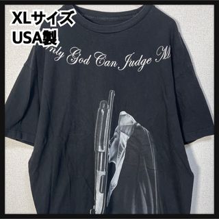 【USA製】半袖Tシャツ　シスター　ガン　銃　修道院　ブラック　デカプリント47(Tシャツ/カットソー(半袖/袖なし))