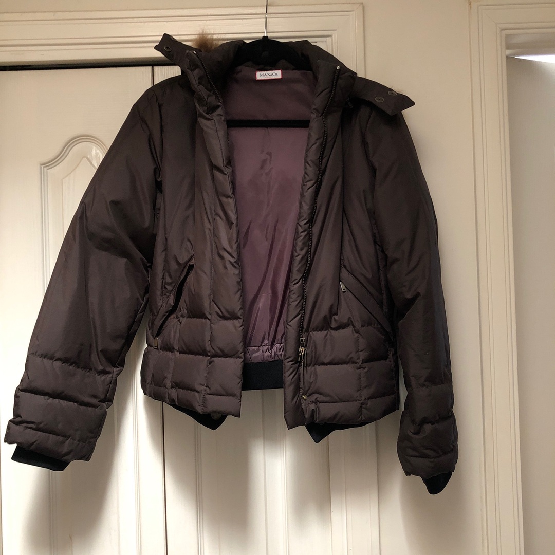 Max Mara(マックスマーラ)のマックスマーラ　ダウンジャケット　袖リブ　上品なブラウン レディースのジャケット/アウター(ダウンジャケット)の商品写真