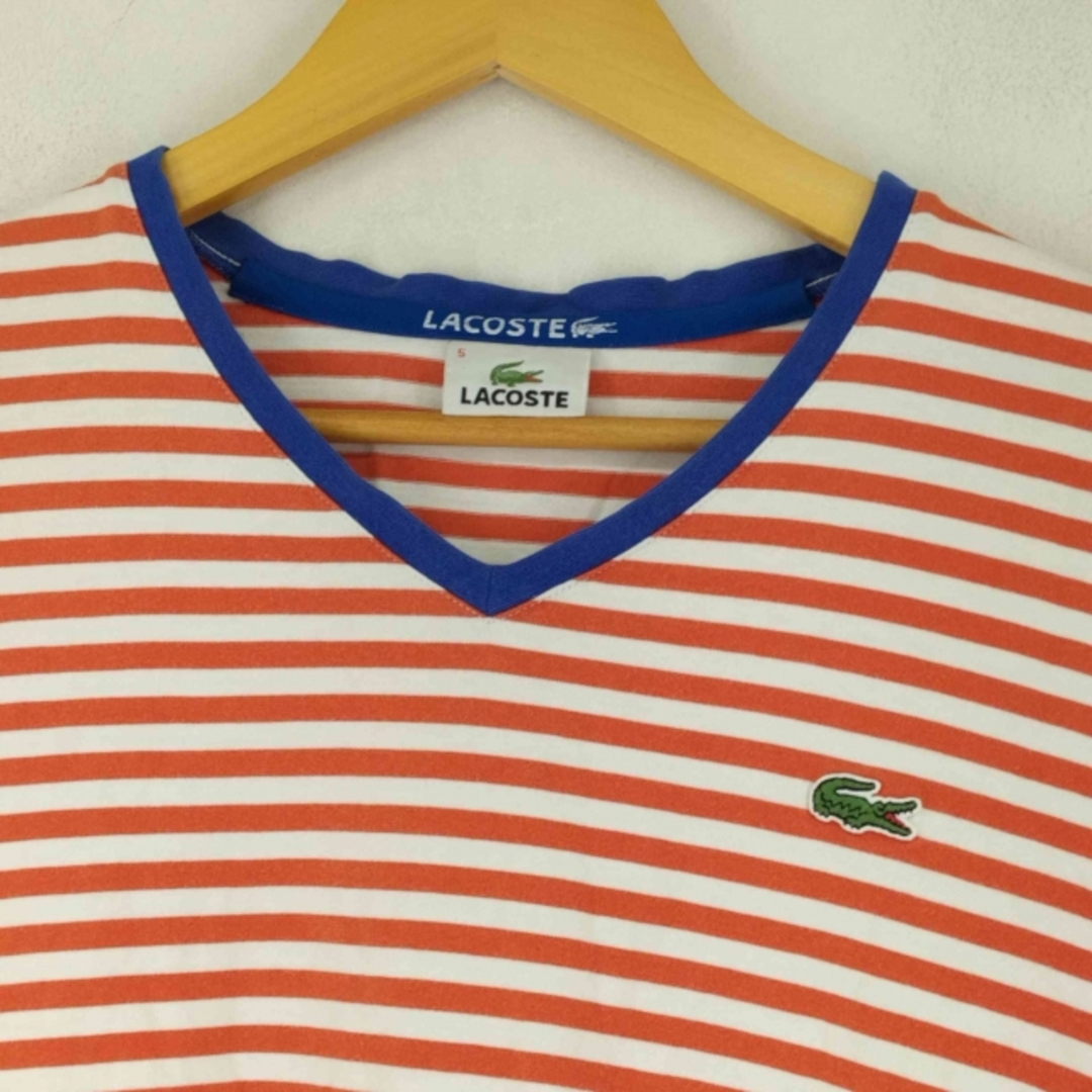 LACOSTE(ラコステ)のLACOSTE(ラコステ) トリコロールTシャツ Vネック ボーダー メンズ メンズのトップス(Tシャツ/カットソー(半袖/袖なし))の商品写真