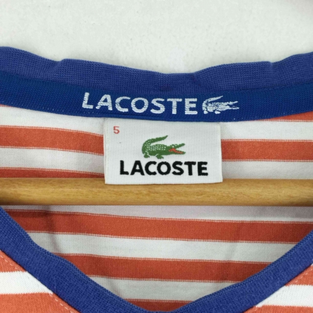 LACOSTE(ラコステ)のLACOSTE(ラコステ) トリコロールTシャツ Vネック ボーダー メンズ メンズのトップス(Tシャツ/カットソー(半袖/袖なし))の商品写真