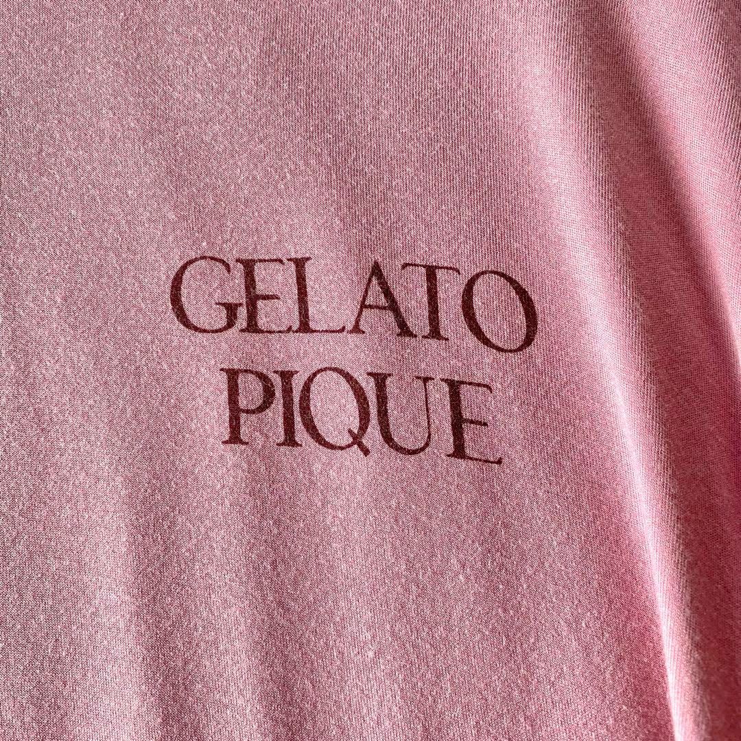gelato pique(ジェラートピケ)の人気完売品　ジェラートピケ　ルームウェア　イチゴ　バックロゴ　ピンク　ストレッチ レディースのルームウェア/パジャマ(ルームウェア)の商品写真