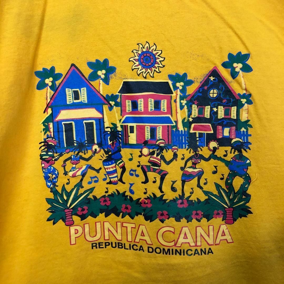 PUNTA CANA 太陽 踊り USA輸入 ヤシの木 Tシャツ メンズのトップス(Tシャツ/カットソー(半袖/袖なし))の商品写真