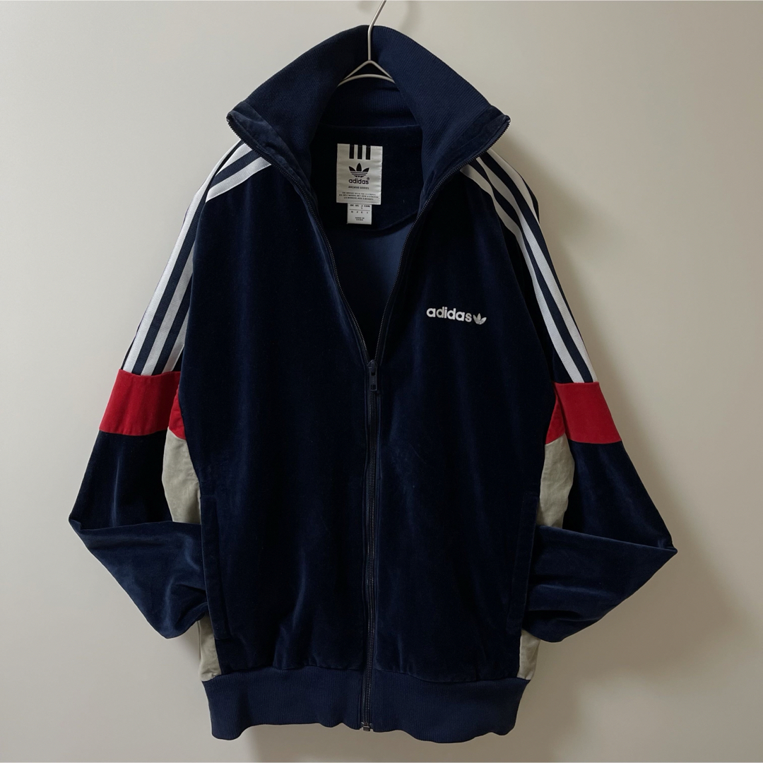 adidas - 70s復刻ベロア美品】アディダス刺繍トラックジャケット adidas - 70s復刻ベロア美品】アディダス刺繍トラックジャケット