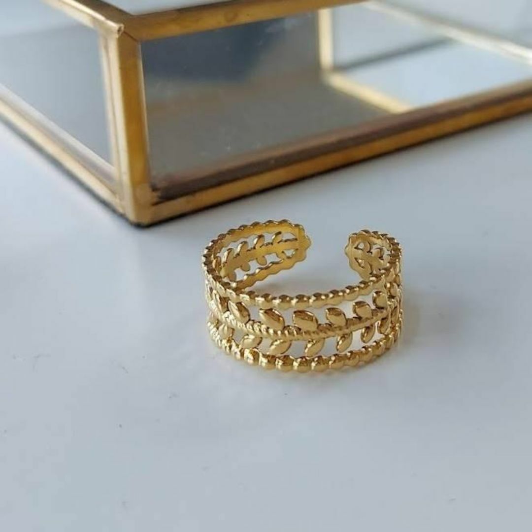 leaf design ring RR050 レディースのアクセサリー(リング(指輪))の商品写真