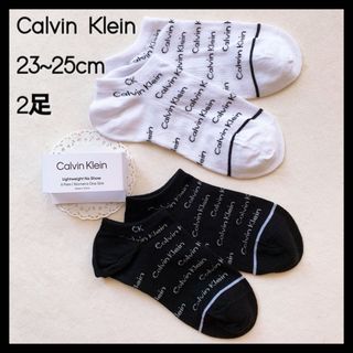 カルバンクライン(Calvin Klein)のCalvin Klein  カルバンクライン　レディース靴下　ソックス　黒　白(ソックス)