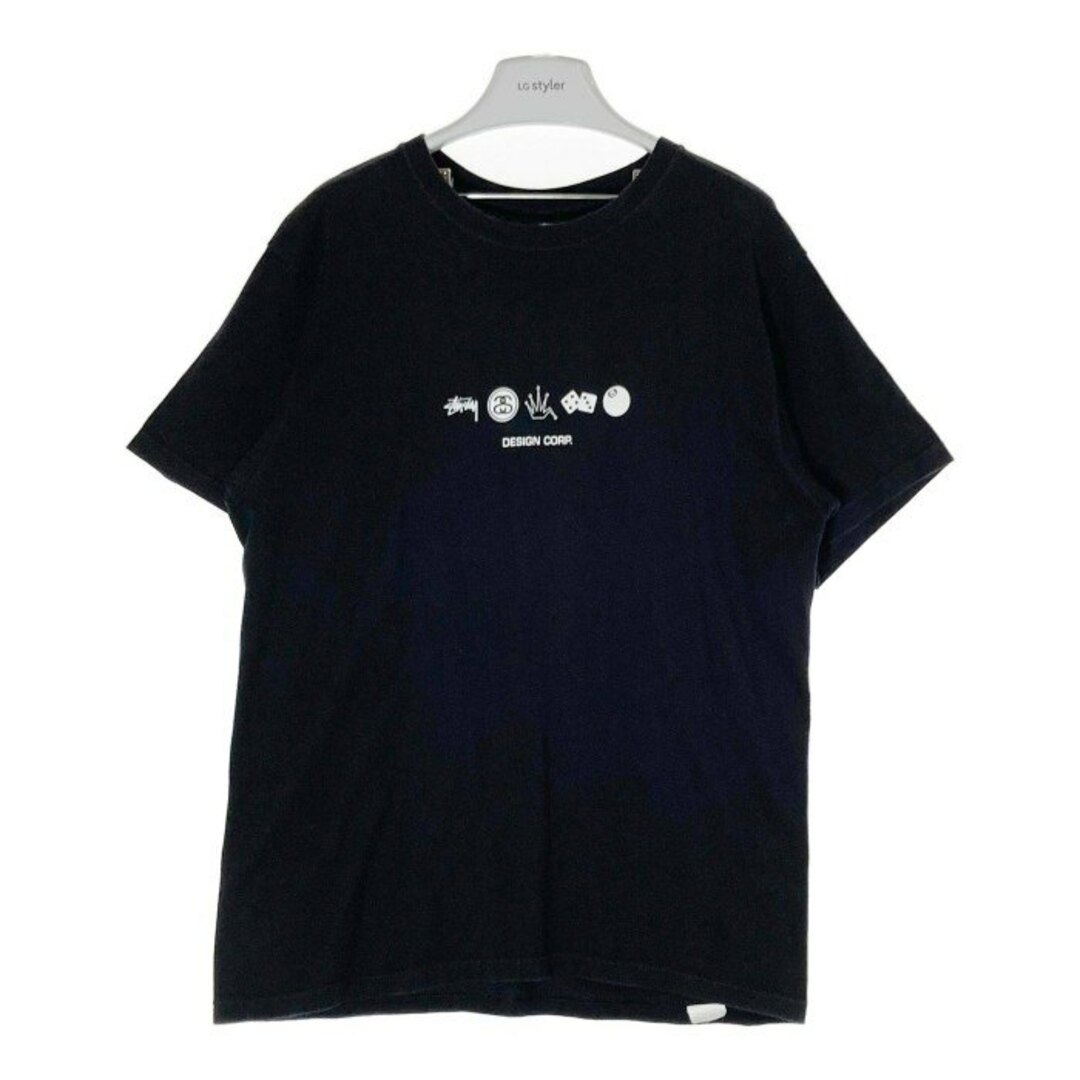 STUSSY(ステューシー)の★STUSSY ステューシー GLOBAL DESIGN CORP 地球 バックプリント ブラック sizeL メンズのトップス(Tシャツ/カットソー(半袖/袖なし))の商品写真