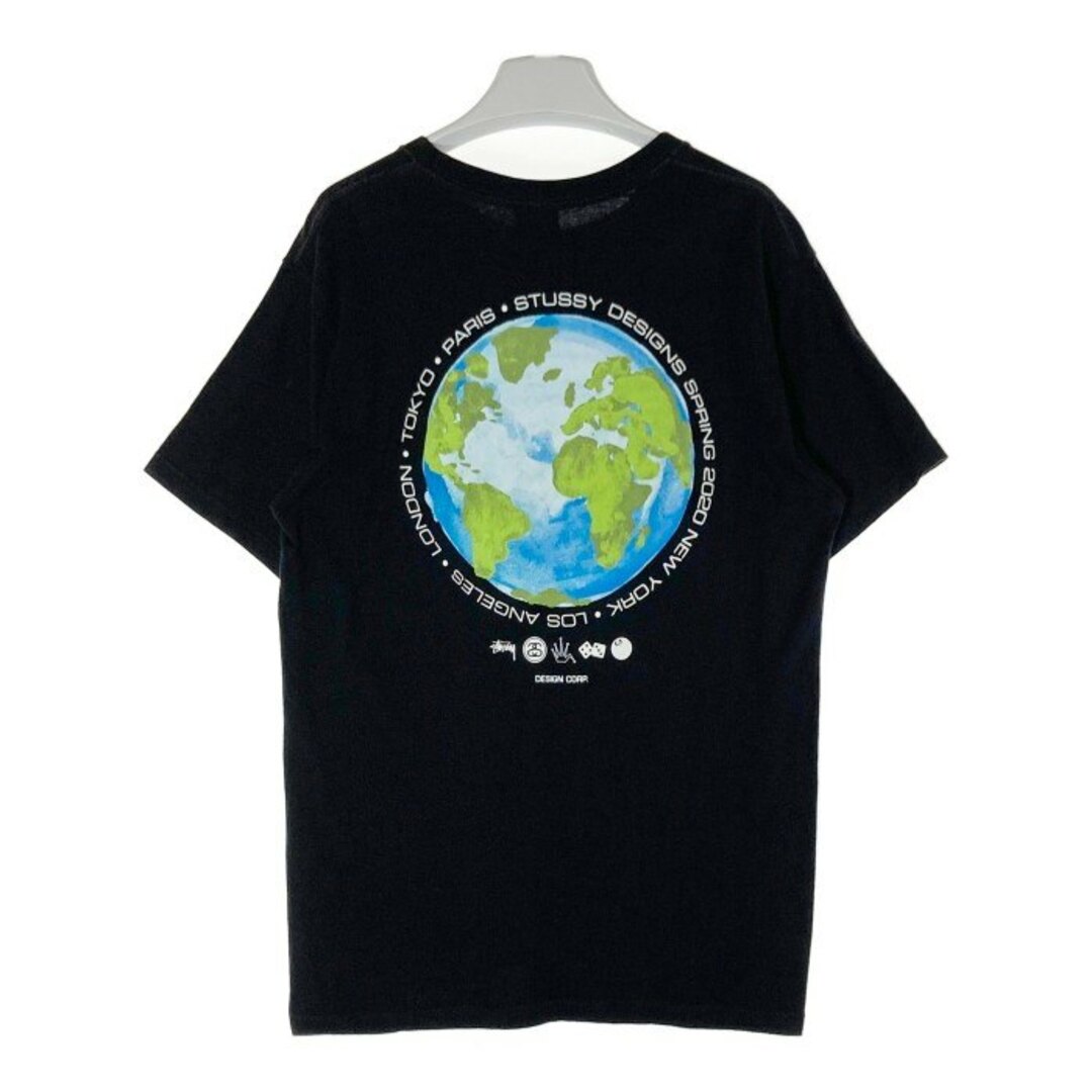 STUSSY(ステューシー)の★STUSSY ステューシー GLOBAL DESIGN CORP 地球 バックプリント ブラック sizeL メンズのトップス(Tシャツ/カットソー(半袖/袖なし))の商品写真