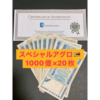 ジンバブエドル　アグロチェック　1000億ドル　20枚(貨幣)