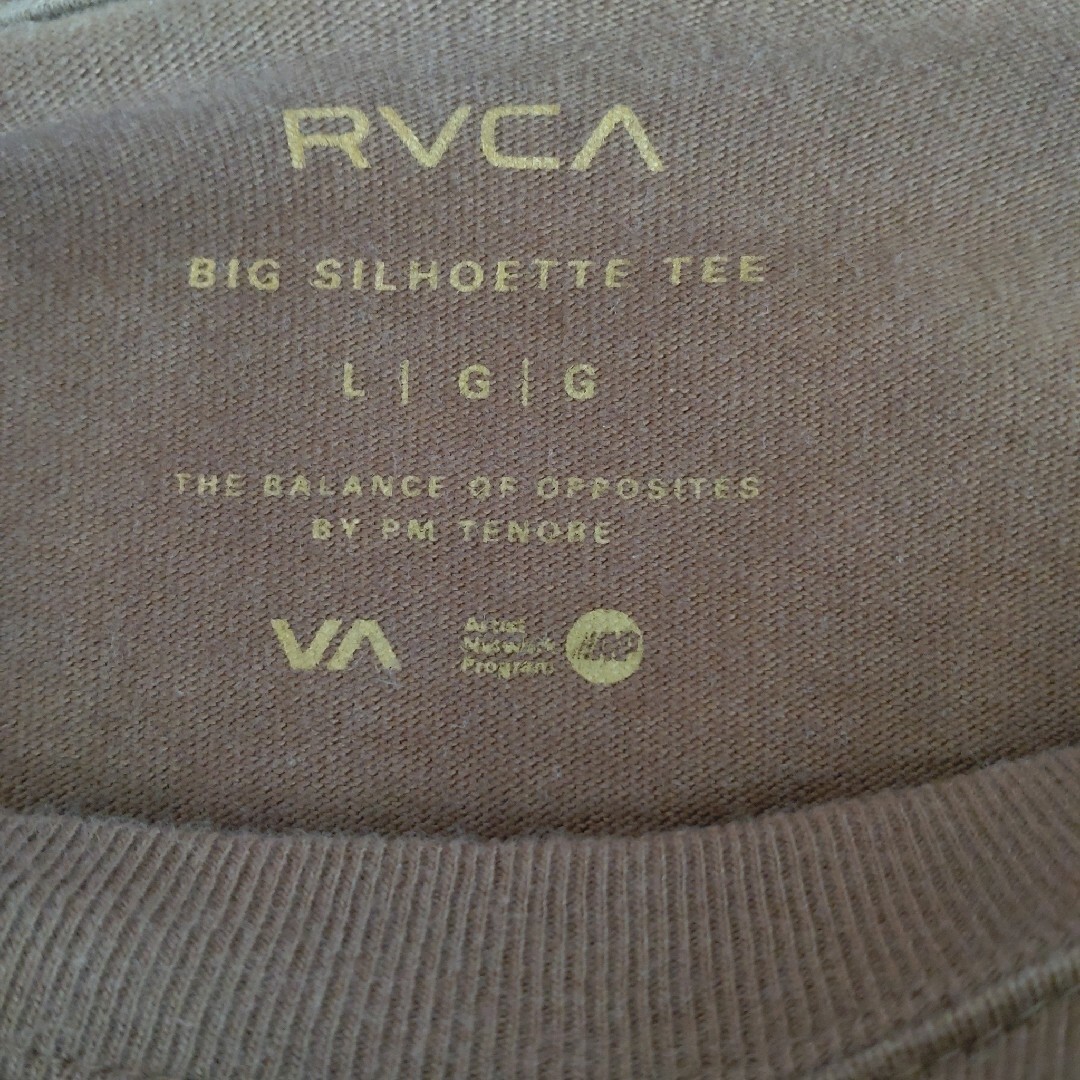 RVCA(ルーカ)のRVCA ルーカ ボックスロゴ　スリーブロゴ　 七分袖 カットソーLサイズ メンズのトップス(Tシャツ/カットソー(七分/長袖))の商品写真