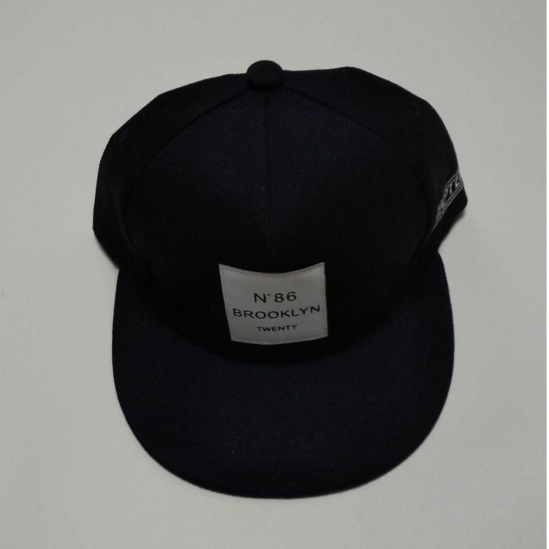 メンズ レディース ボックスロゴ キャップ ブラック ブルックリン 紫外線対策 メンズの帽子(キャップ)の商品写真