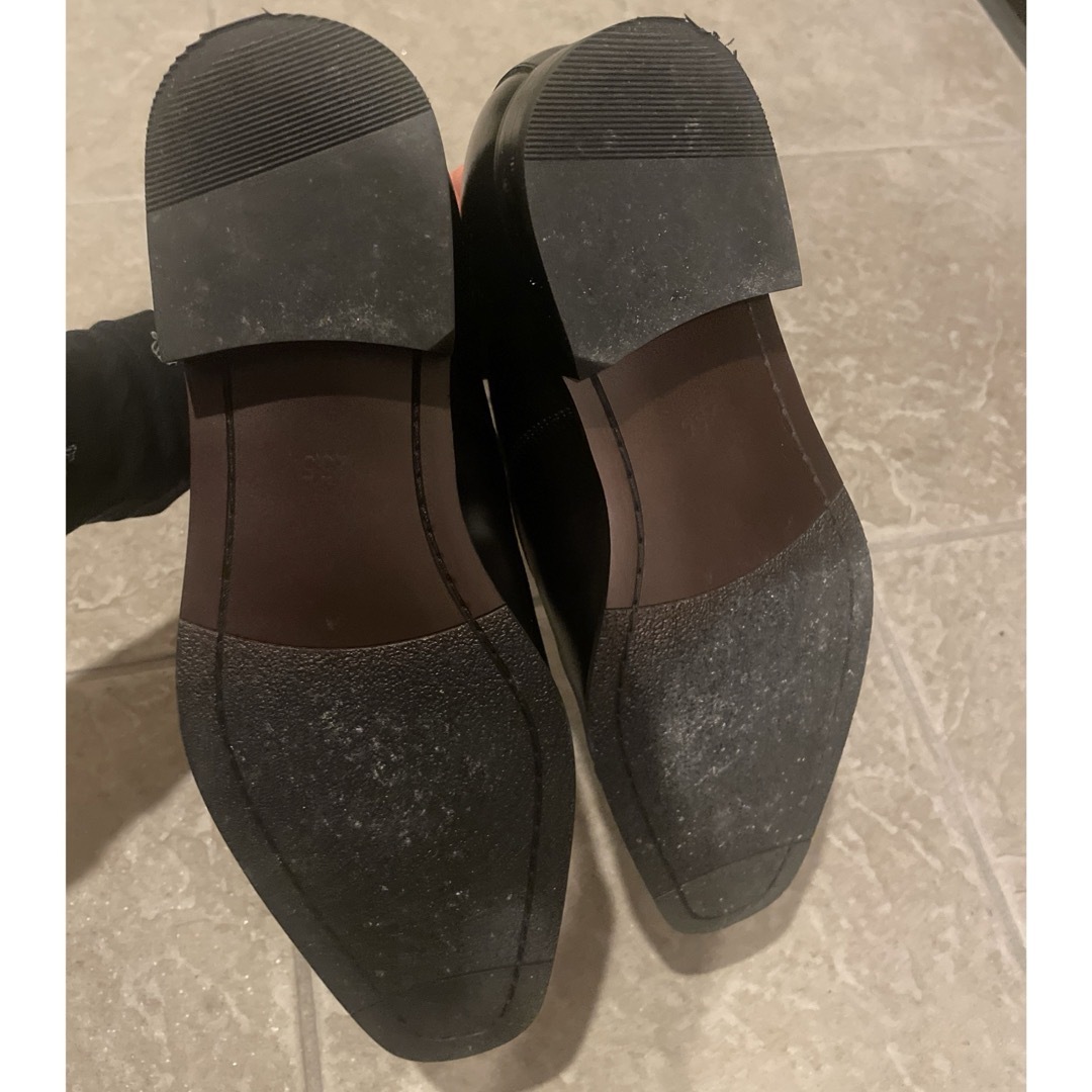 黒革靴 メンズの靴/シューズ(ドレス/ビジネス)の商品写真