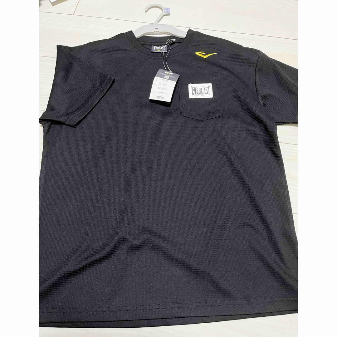 EVERLAST(エバーラスト)の新品  EVERLAST 半袖 スポーツシャツ 黒  Tシャツ 170cm キッズ/ベビー/マタニティのキッズ服男の子用(90cm~)(Tシャツ/カットソー)の商品写真