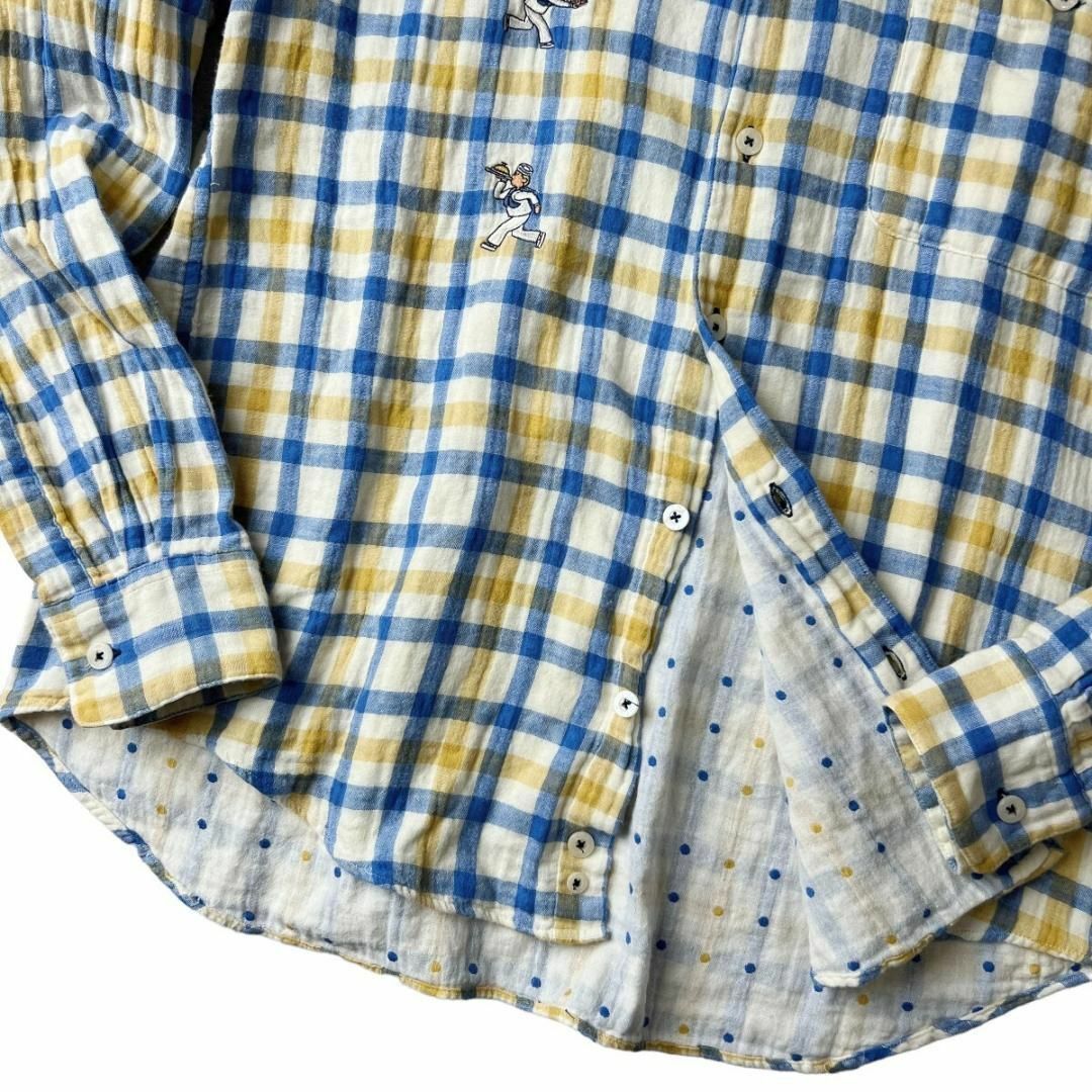 SINACOVA(シナコバ)のSINA COVA シナコバ 快適 ダブルガーゼ 長袖 ボタンダウン シャツ M メンズのトップス(シャツ)の商品写真