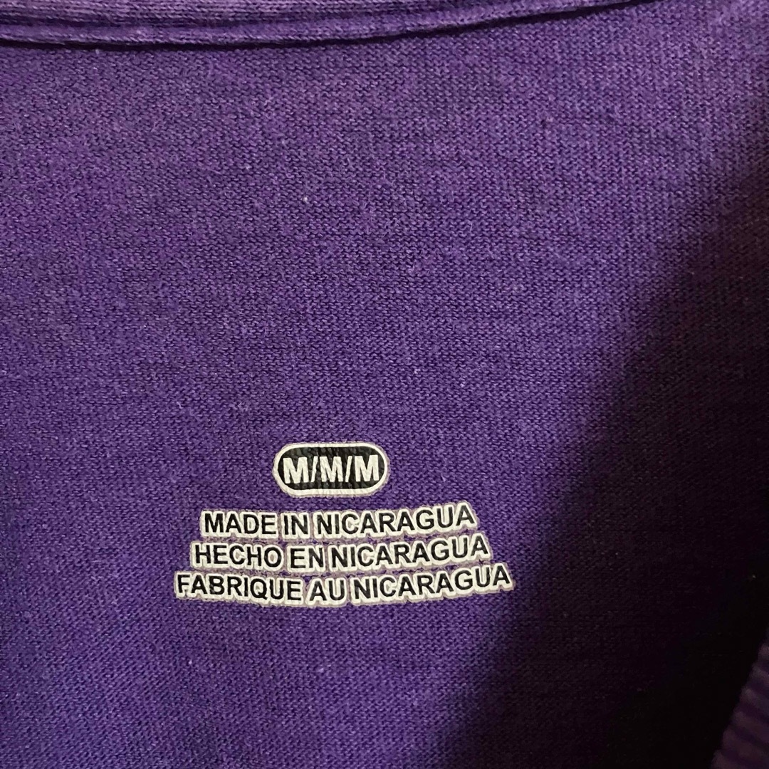 VINTAGE(ヴィンテージ)のNFLミネソタバイキングスビッグロゴTシャツアメフトTEEダメージ古着紫tシャツ メンズのトップス(Tシャツ/カットソー(半袖/袖なし))の商品写真