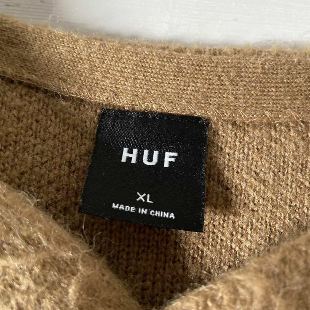 HUF(ハフ)の109【希少サイズXL】HUF ハフ Hロゴ モヘア カーディガン 即完売モデル メンズのトップス(カーディガン)の商品写真