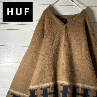 109【希少サイズXL】HUF ハフ Hロゴ モヘア カーディガン 即完売モデル