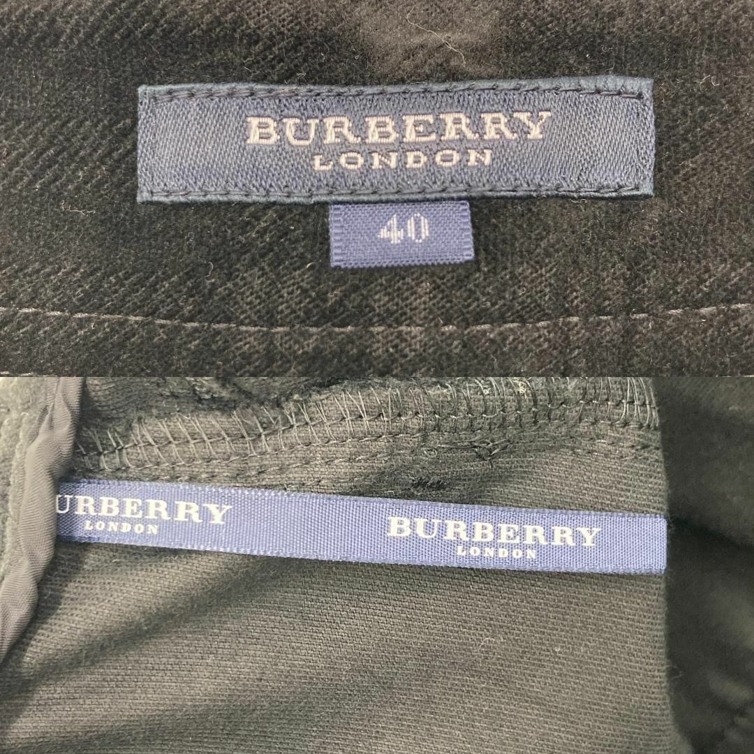 BURBERRY(バーバリー)のBURBERRY バーバリー コーデュロイ　スリムパンツ ブラック レディース レディースのパンツ(カジュアルパンツ)の商品写真