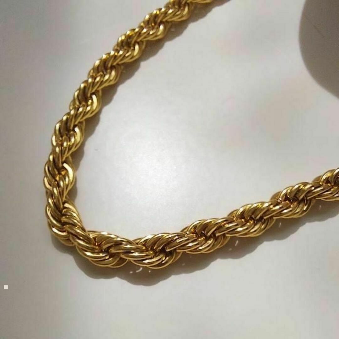 5mm twist rope chain necklace RN033 レディースのアクセサリー(ネックレス)の商品写真