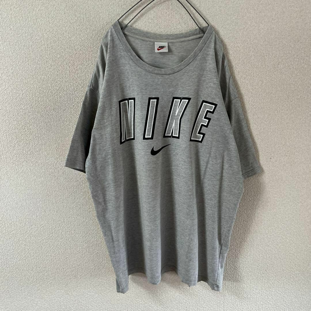 NIKE(ナイキ)のE1 NIKE 90s ブランドロゴtシャツ 半袖 灰　ゆったりＬメンズ メンズのトップス(Tシャツ/カットソー(半袖/袖なし))の商品写真