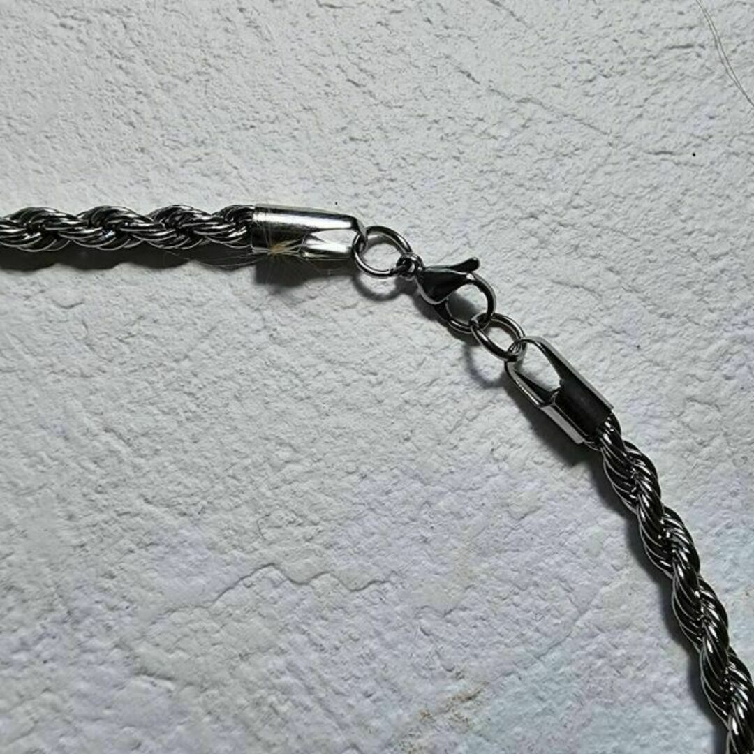 【シルバー】5mm rope chain necklace RN033 レディースのアクセサリー(ネックレス)の商品写真