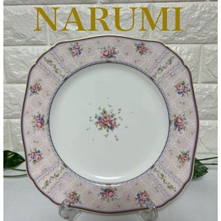 ナルミ(NARUMI)の廃盤品[未使用] ナルミ　ボーンチャイナ　金彩　ローズ柄　プレート　26cm(食器)