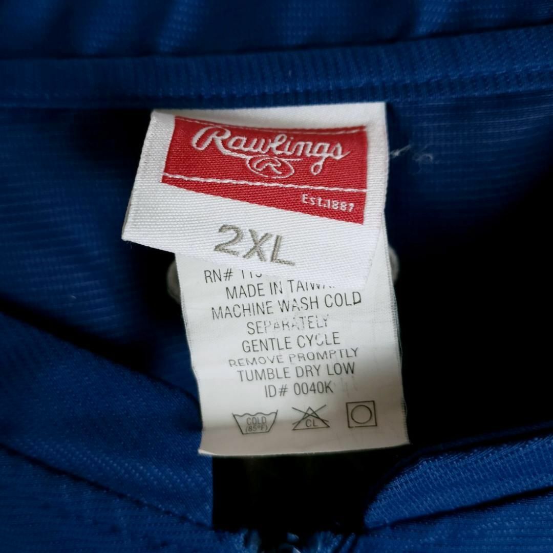 Rawlings(ローリングス)の2XLサイズ/ローリングス 刺繍 ロゴ ハーフジップ プルオーバー 半袖 メンズのジャケット/アウター(その他)の商品写真