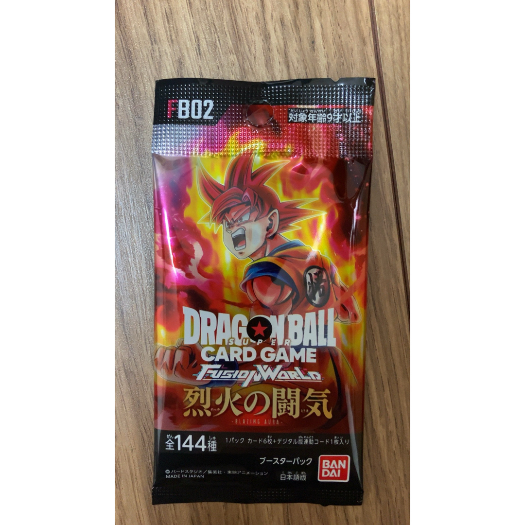 1パック ドラゴンボールカード フュージョンワールド  烈火の闘気 エンタメ/ホビーのトレーディングカード(Box/デッキ/パック)の商品写真