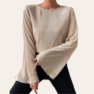 シーイン(SHEIN)の【shein】トランペットスリーブ／ブラウス(シャツ/ブラウス(長袖/七分))