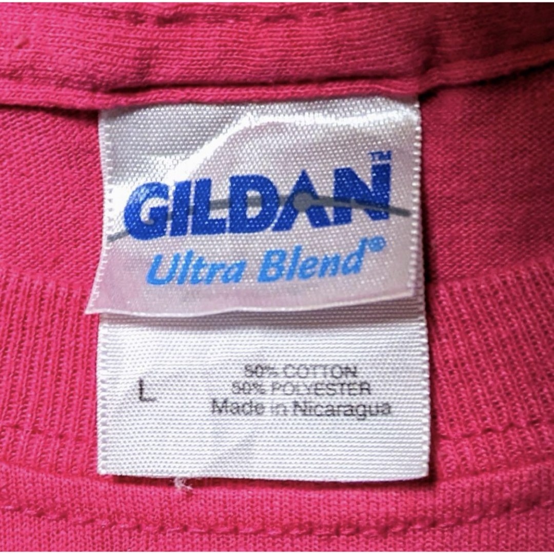 アメリカ古着 地名Tシャツ ピンク L 大きいサイズ 半袖 ワイドシルエット メンズのトップス(Tシャツ/カットソー(半袖/袖なし))の商品写真