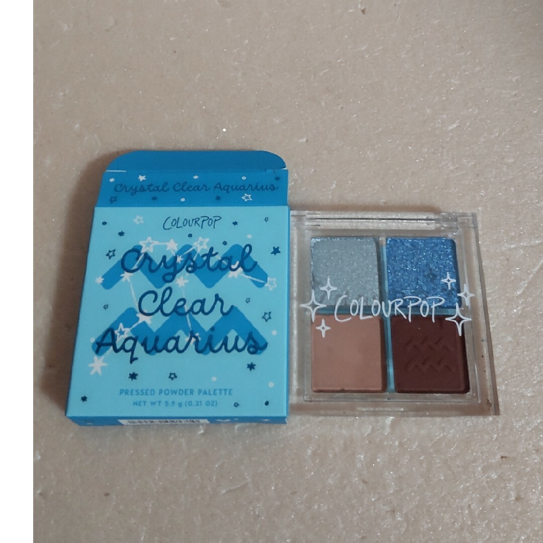 colourpop(カラーポップ)の【未使用※】カラーポップ　プレスドパウダーパレット水瓶座Crystal Clea コスメ/美容のベースメイク/化粧品(アイシャドウ)の商品写真