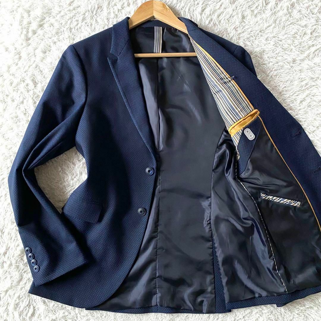 ZARA(ザラ)のZARA ザラ　テーラードジャケット　ブレザー　紺ブレ　フェイクチーフ　48 メンズのジャケット/アウター(テーラードジャケット)の商品写真