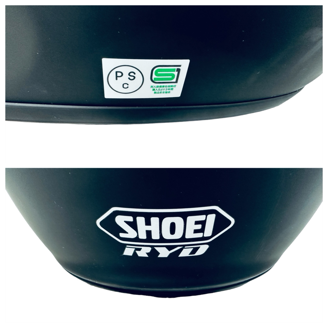 SHOEI(ショウエイ)の超美品！ SHOEI　フルフェイスヘルメット　RYD マットブラック　Lサイズ 自動車/バイクのバイク(ヘルメット/シールド)の商品写真