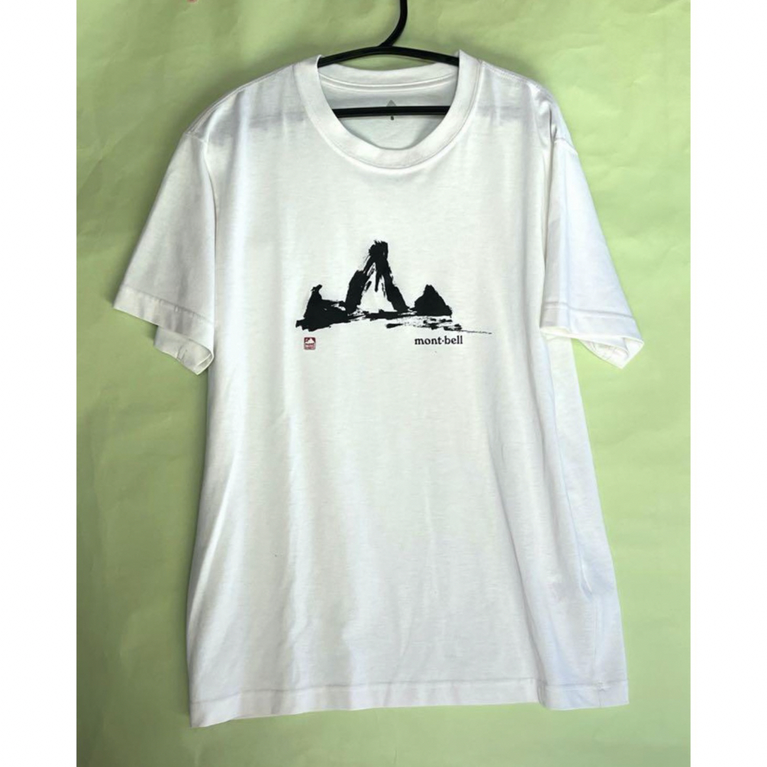 mont bell(モンベル)のモンベル　山のプリント白Tシャツ  S メンズのトップス(Tシャツ/カットソー(半袖/袖なし))の商品写真