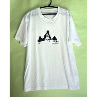 mont bell - モンベル　山のプリント白Tシャツ  S