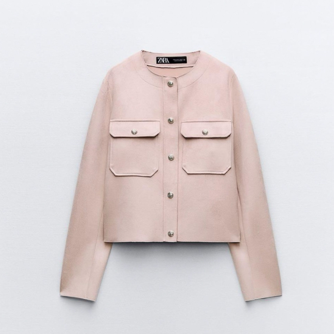 ZARA - ZARA フェイクスエードジャケットの通販 by teti|ザラ ZARA - ZARA フェイクスエードジャケットの通販 by teti|ザラ