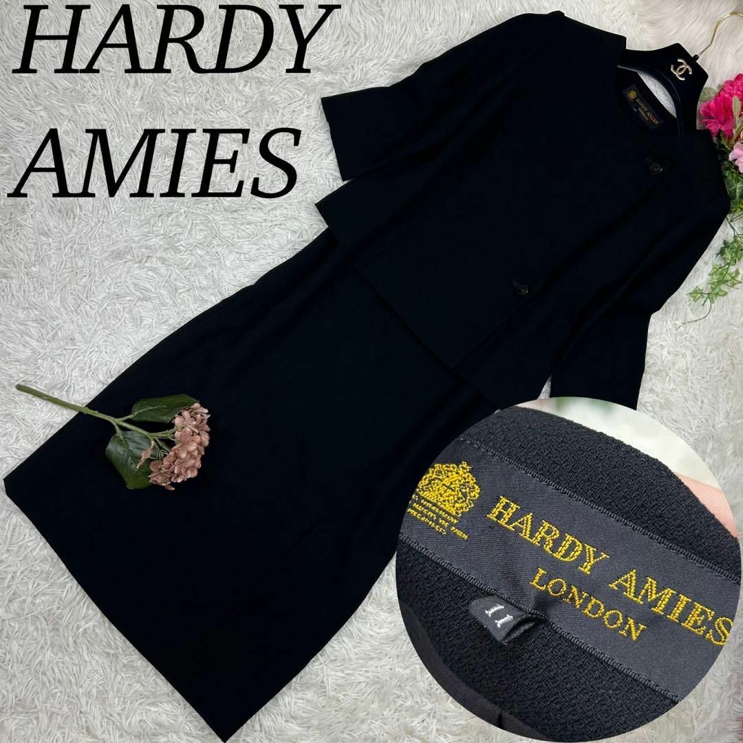 HARDY AMIES(ハーディエイミス)のハーディエイミス レディース フォーマルワンピース 美品 L (A387 レディースのフォーマル/ドレス(スーツ)の商品写真