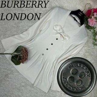 バーバリー(BURBERRY)のバーバリーロンドン レディース カーディガン 美品 M 2 (A386(カーディガン)