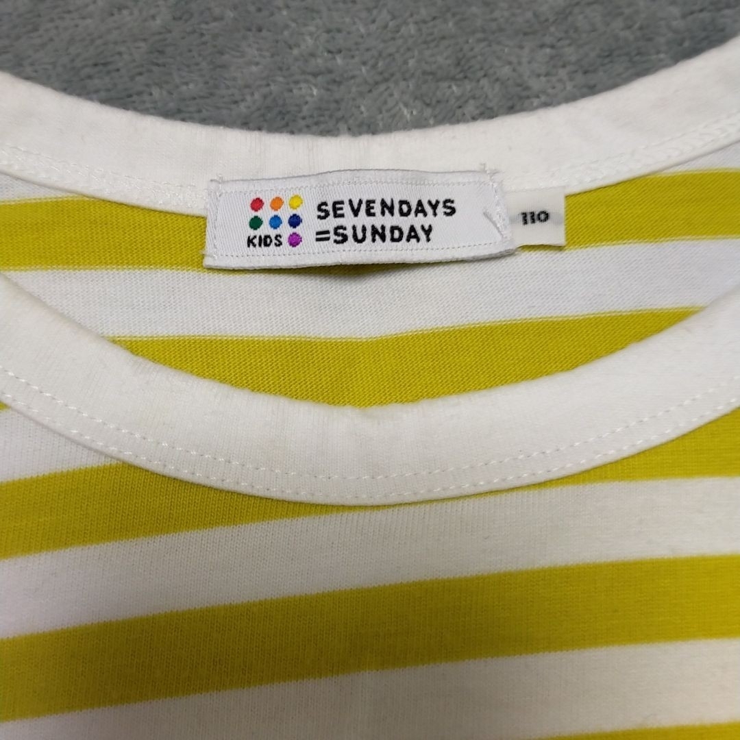 SEVENDAYS=SUNDAY(セブンデイズサンデイ)のSEVENDAYS=SUNDAY キッズ 半袖Tシャツ 黄色 110cm キッズ/ベビー/マタニティのキッズ服男の子用(90cm~)(Tシャツ/カットソー)の商品写真