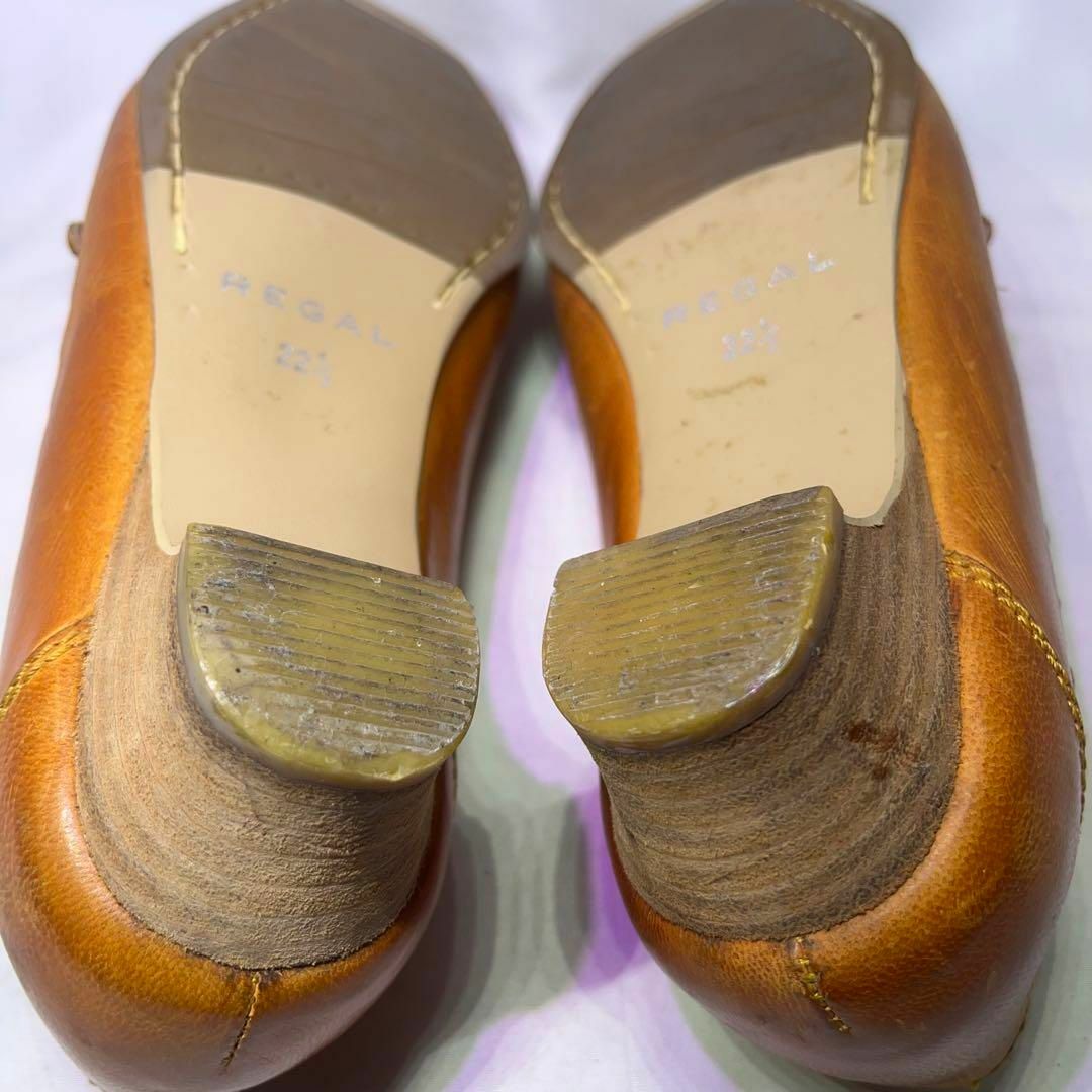 REGAL(リーガル)の超美品 REGAL パンプス ローファー レザー 本革 シャーリング レディースの靴/シューズ(ハイヒール/パンプス)の商品写真