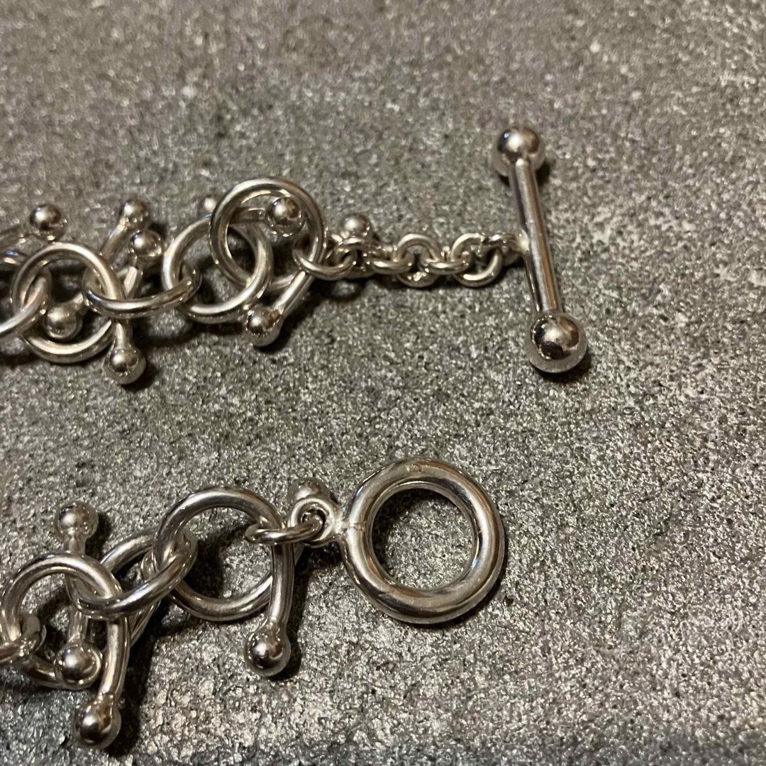 VINTAGE ヴィンテージ シルバー925変形DNAブレスレット/メキシカン メンズのアクセサリー(ブレスレット)の商品写真