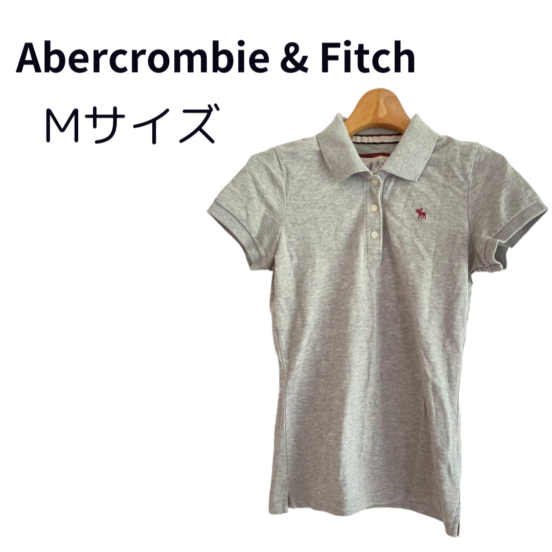 Abercrombie&Fitch(アバクロンビーアンドフィッチ)の【新品】アバクロンビー&フィッチ ポロシャツ グレー M 可愛い レディースのトップス(ポロシャツ)の商品写真