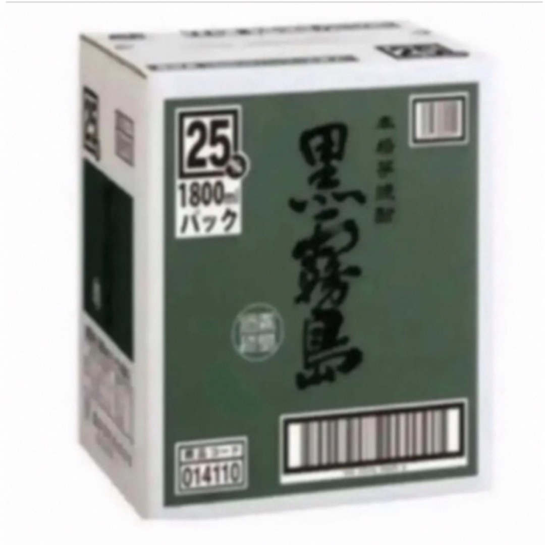 黒霧島(クロキリシマ)の新品未開封　本格芋焼酎　 黒霧島 25% 1800mlパック 6本セット 食品/飲料/酒の酒(焼酎)の商品写真