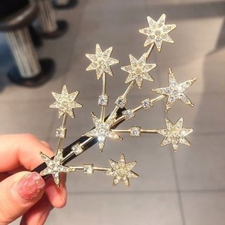 【セール】新品　アクセ　ヘアピン　星　ゴールド　結婚式　パーティー　おしゃれ(ヘアピン)