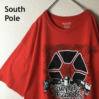d サウスポール　Tシャツ 半袖　ストリート　HIPHOP XLメンズゆったり(Tシャツ/カットソー(半袖/袖なし))