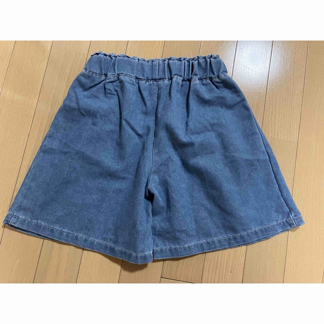 女の子　デニム　ハーフ　パンツ キッズ/ベビー/マタニティのキッズ服女の子用(90cm~)(パンツ/スパッツ)の商品写真