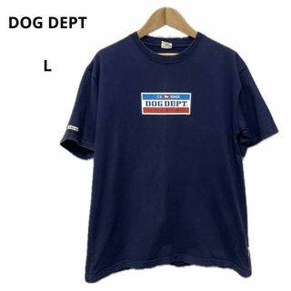 ドッグデプト(DOG DEPT)のDOG DEPT ドッグデプト Tシャツ 半袖 ネイビー L おしゃれ(Tシャツ/カットソー(半袖/袖なし))